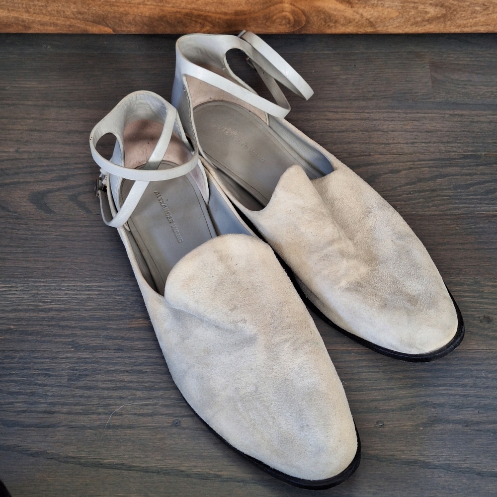 Alexander Wang Alfaba Suede Leather Flats Shoes Size 11